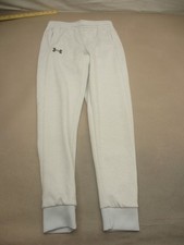 Under Armour Size L Kids White Loose Soft Shell Pockets Jogger Sweatpants 412