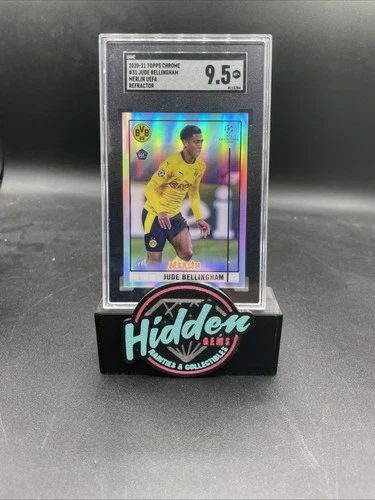 2020 Topps Merlin Chrome UCL Jude Bellingham RC Refractor SGC 9.5 #31 Rookie