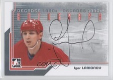 2013-14 ITG Decades 1990s Auto Silver Igor Larionov #A-IL Auto HOF a1h