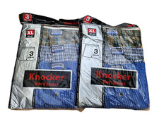 Mens Knocker Boxer Plaid Shorts Underwear 6 Pairs Size XL - New