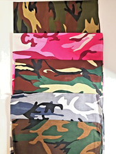 Bandanas / Scarves Set of 2 Classic Camo Print in 5 Color Patterns 21"x21" Poly