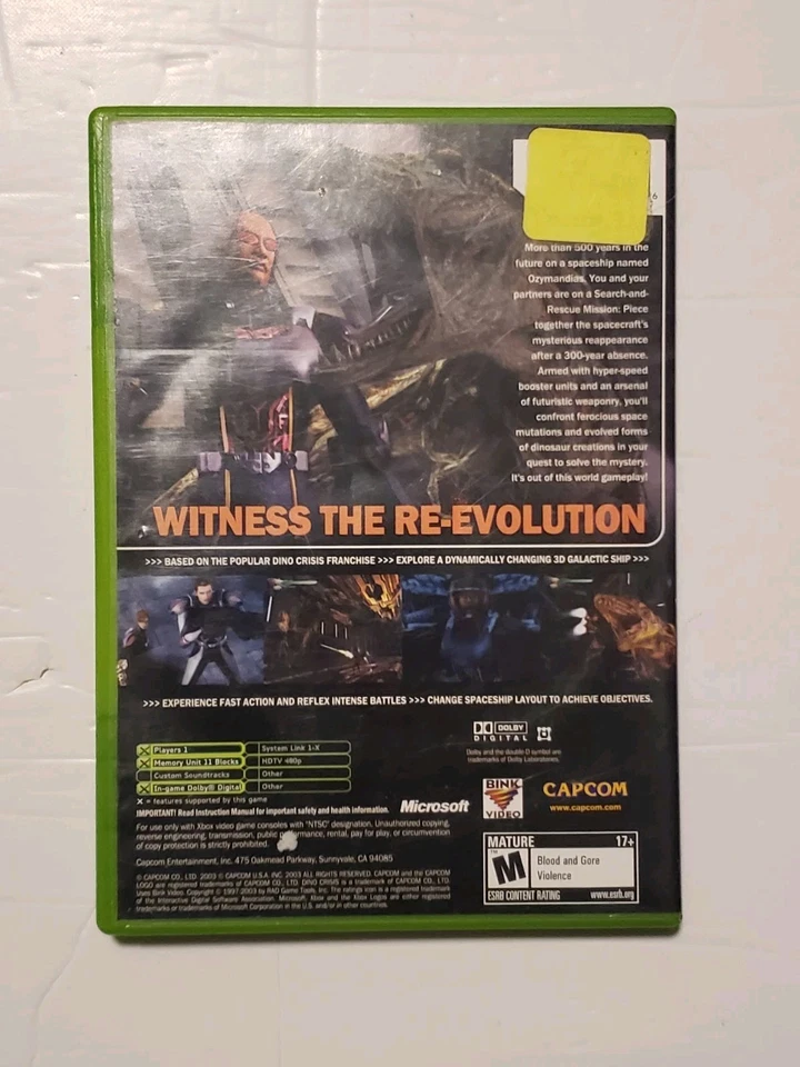 Dino Crisis 3 Xbox Authentic TESTED! - Image 3 of 3