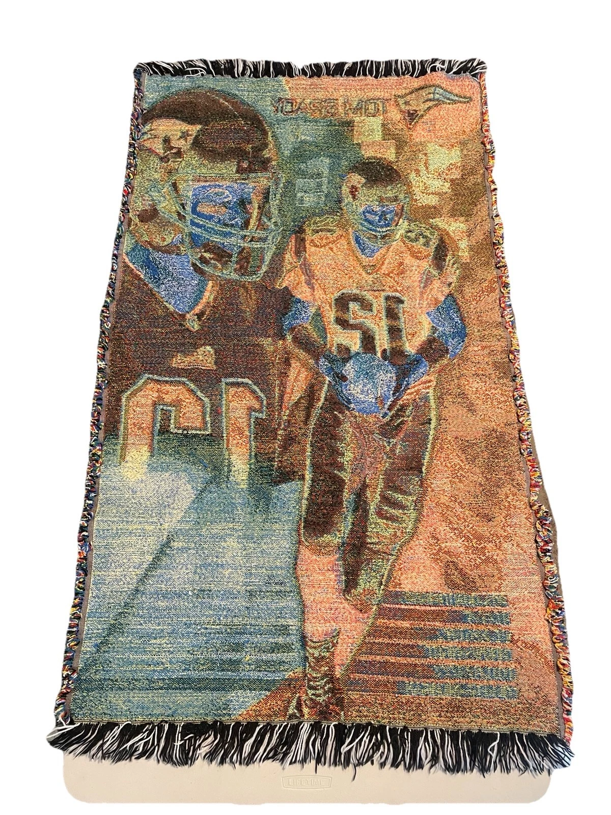 New England Patriots Tom Brady Woven Throw Blanket 32x55