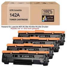 XXL mit Chip Toner 142X für HP 142A Toner LaserJet M110w MFP M140w M139w Schwarz