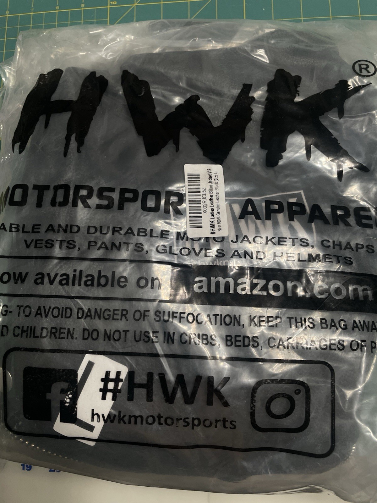 HWK Brando Leather Motorcycle Jacket for Women, Size Large