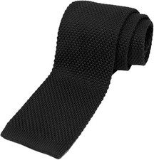 Classic Poly Knit Tie for Men- 2.5" Slim Fit Necktie