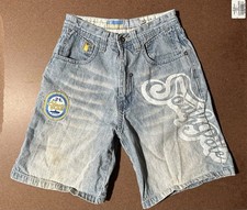 South Pole Youth 14 Denim Shorts Light Wash, Embroidered, Skater Jorts