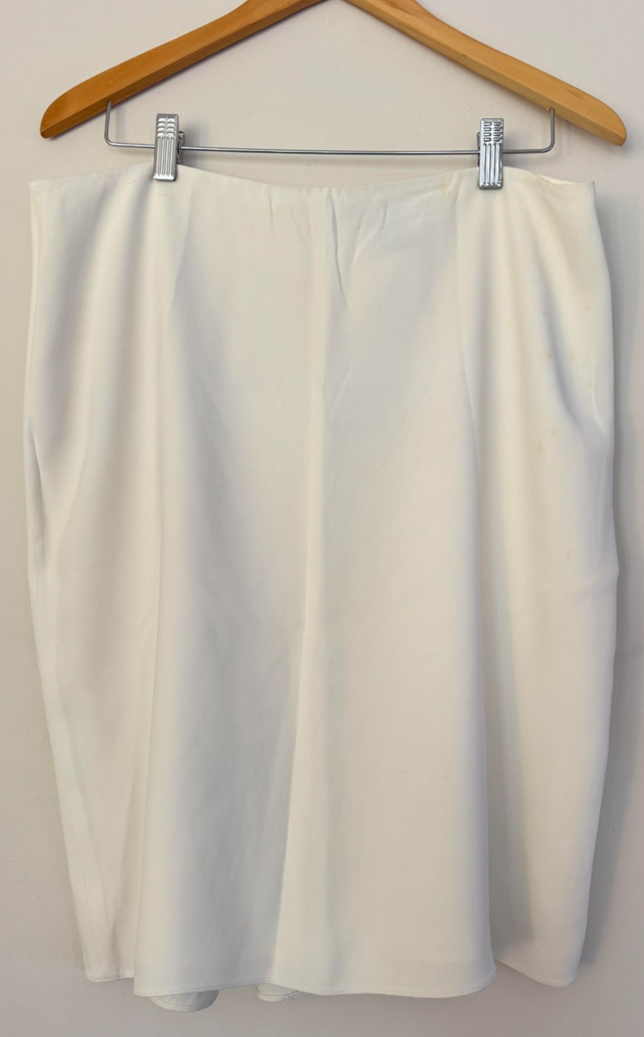 Ellen Tracy Ivory Skirt Womens Size 14 Knee Length Career Office Lined Classic