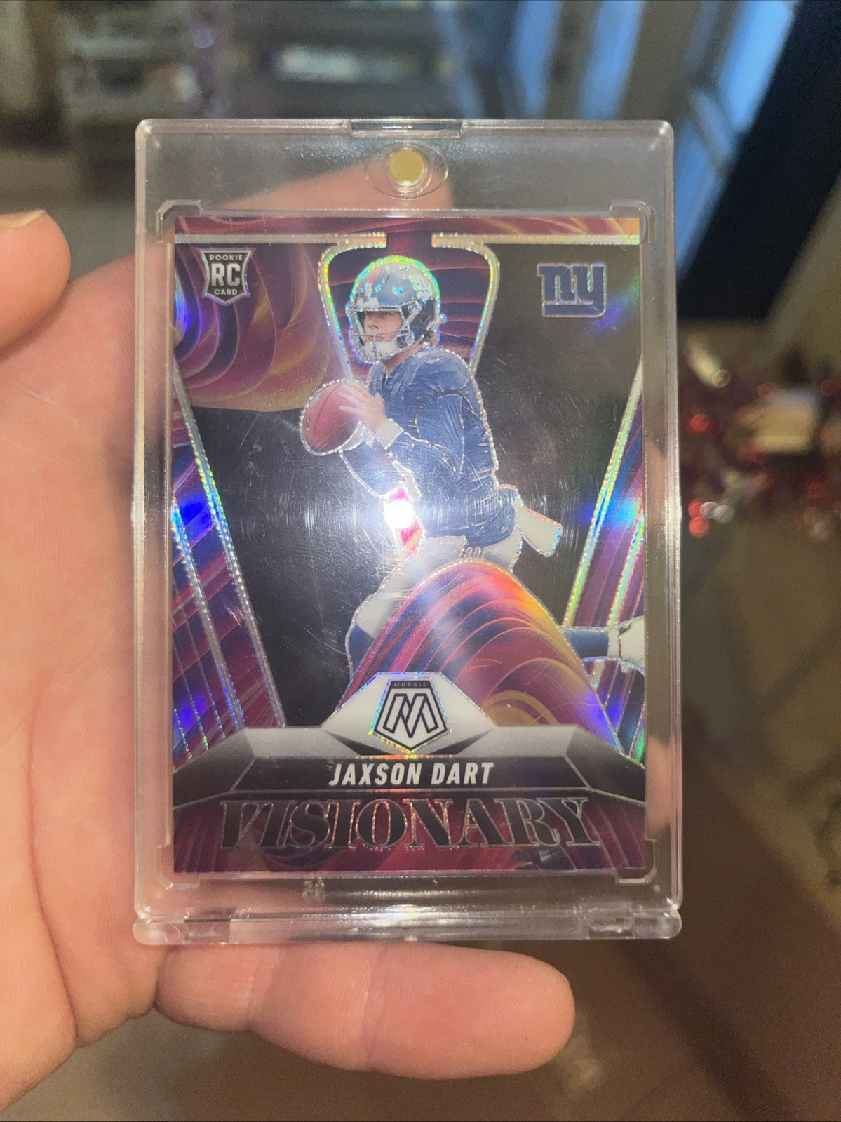 2025 Mosaic Jaxson Dart VISIONARY CASE HIT Rookie RC New York Giants