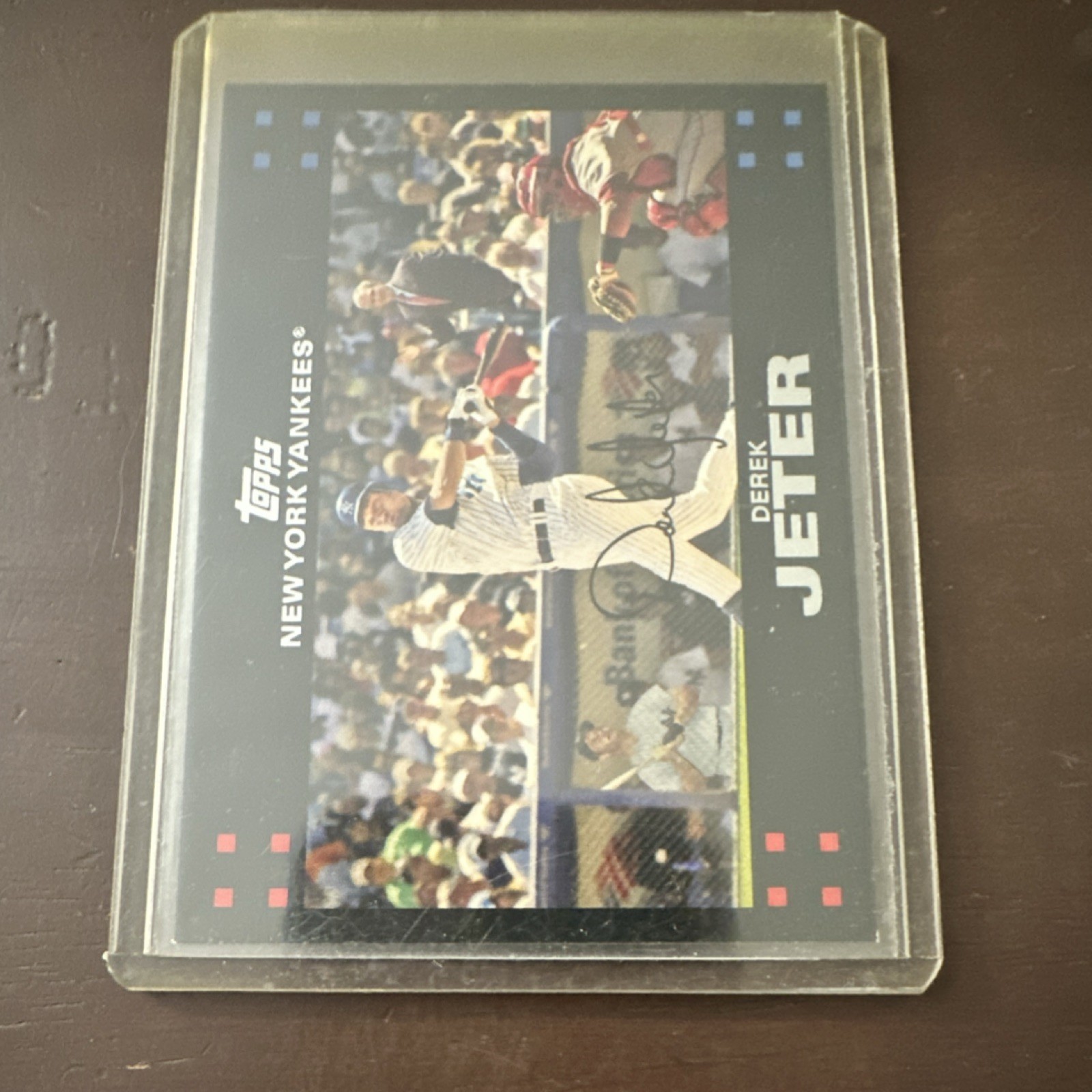 Topps 2007 Derek Jeter George W. Bush Mickey Mantle #40 New York Yankees