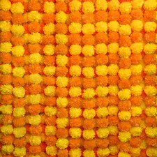5Pcs Marigold Garland for Decoration,5 Feet Marigold Flowers Diwali Decor