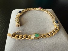 Armkette Armband aus 585er Gelbgold Diamanten ca. 19,5 cm lang, ca. 15,1 g