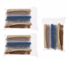 600Pcs 60 Values 1% 1/4W Resistor Kit 0 Ohm-10M Ohm Metal Film Resistors Kit