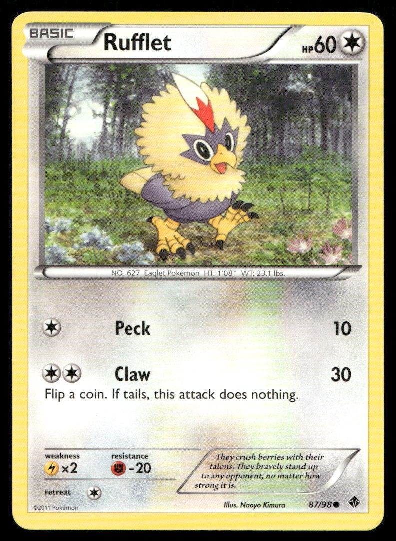 Rufflet 87/98 Common Emerging Powers Pokemon Lightly Played