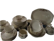 Art Deco 46 Pcs #Octagon Yellowstone Newell 1930 HOMER LAUGHLIN 8 Plcs Serveware