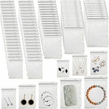 160Pcs Clear PVC Self Seal Jewelry Bags 5 Sizes Resealable Zipper Bags, Anti-Tar