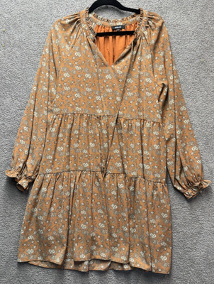 Wishlist Floral Mini Dress Women M L Cottagecore Prairie Boho Romantic