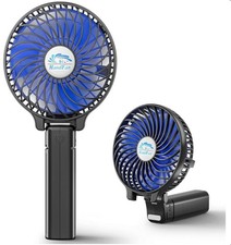 HandFan Portable Handheld Fan, Mini Personal Fan, Battery Operated Cooling Black