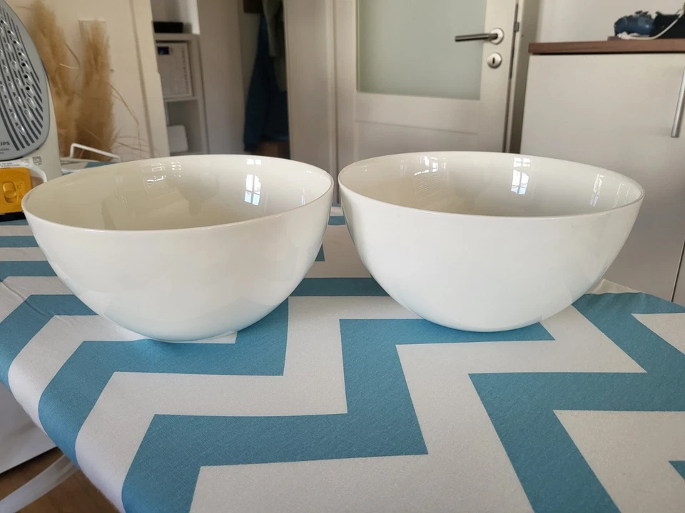 2 ASA Schüsseln weiß ca 21cm Durchmesser, Höhe ca. 11cm