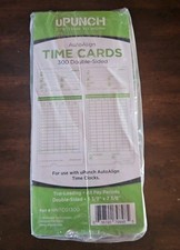 uPunch 300 Time Cards for Green HN3000 (HNTCG1300) Open Package 200 Cards