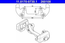 ATE Halter, Bremssattel 11.8170-0730.1 für BMW