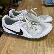 Size 10M - Nike Zoom Rival Track Spikes White Bright Spruce Black FZ9664-102 NEW