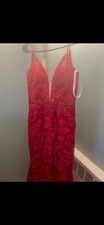 Jovani 2388 Sparkly Red Embellished Mermaid Dress Gown