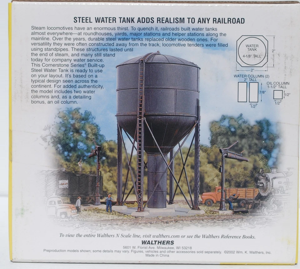 Walthers. N Scale. Steel Water Tank - Built-Ups. P/N: 933-2601. As New. - Image 2 of 3