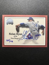 NOLAN RYAN 2000 FLEER GREATS OF THE GAME AUTOGRAPH #/99 HOF SP AUTO RANGERS