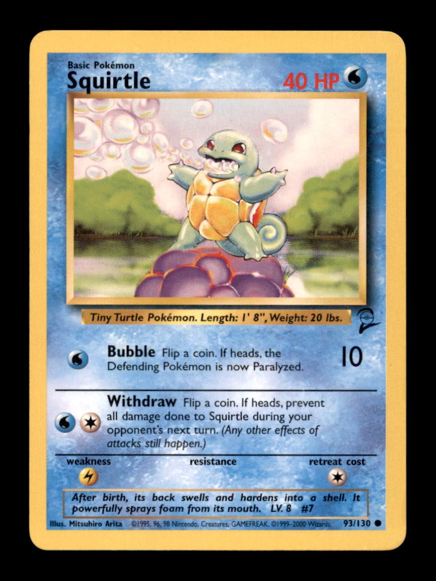 SQUIRTLE 93/130 C BASE SET 2 POKEMON NM/M