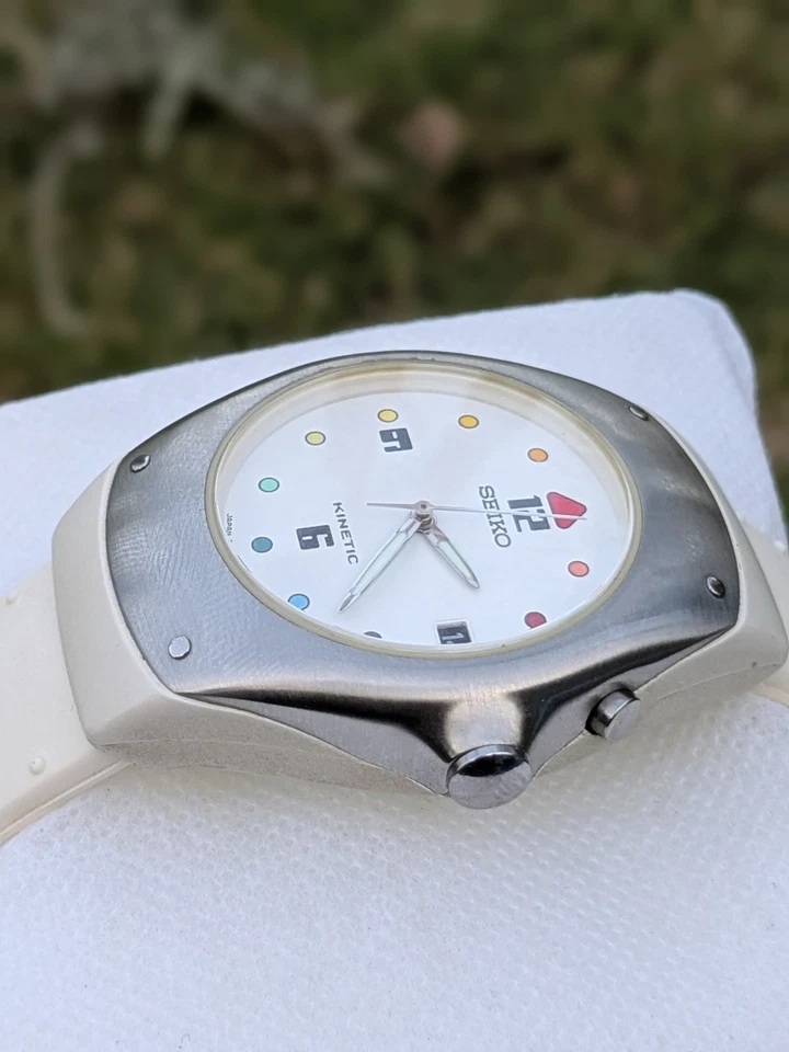 Reloj de cuarzo automático Seiko Kinetic 5M42-0HOO Japón Foto 4 de 4