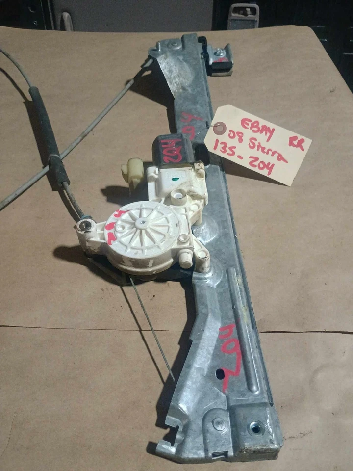 07-013 GMC SIERRA 1500 07-014 ESCALADE pasajero derecho ventana trasera regulador OEM Foto 2 de 4