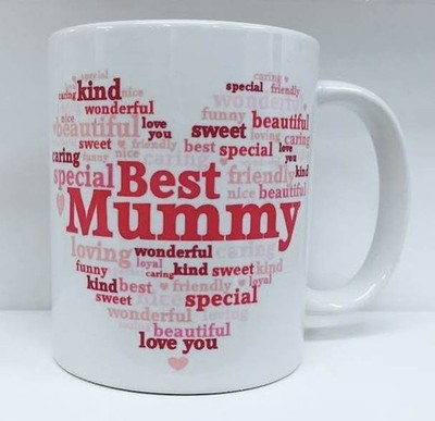 Beste Mama Herz weiß 11 Unzen Tasse - Geburtstag, Muttertag, Weihnachtsgeschenk