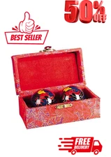 CHINESE HEALTH EXERCISE STRESS BAODING BALLS RELAXATION THERAPY DRAGON DESIGN