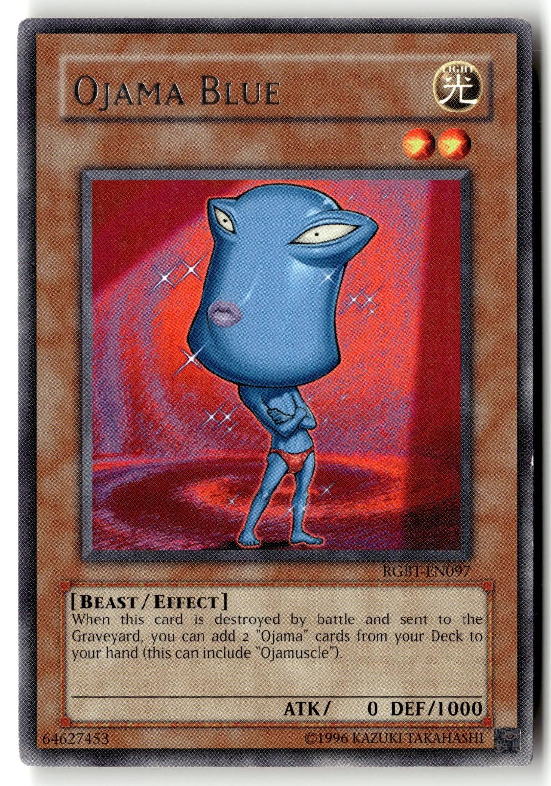 Ojama Blue RGBT-EN097 YuGiOh Raging Battle trading card — raw and PSA graded price guide
