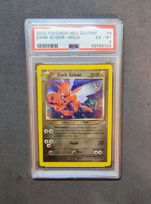 Dark Scizor 9/105 2002 Holo Swirl - PSA 6 - Neo Destiny Set