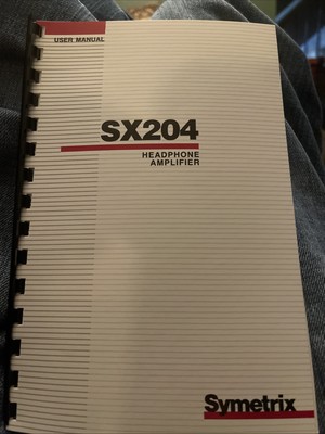 Symetrix Headphone Amplifier Sx 204 Users Manual With #Warranty Card