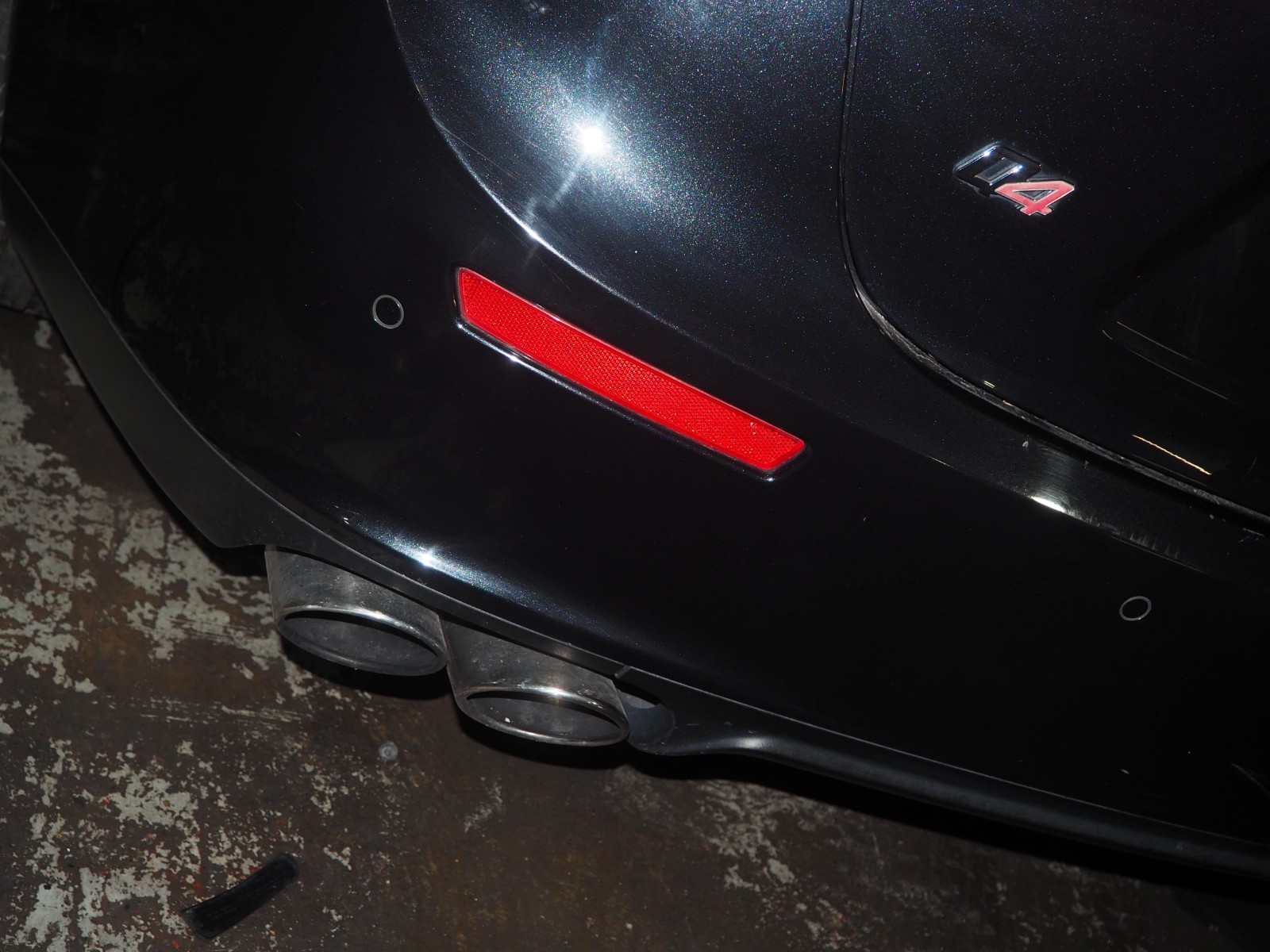 2014-2017 Maserati Ghibli Rear Bumper Cover Complete W/Trim & PDC Nero Ribelle