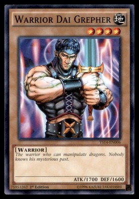 Yu Gi Oh! Warrior Dai Grepher YS14 EN006 YS14 1st Edition Regular
