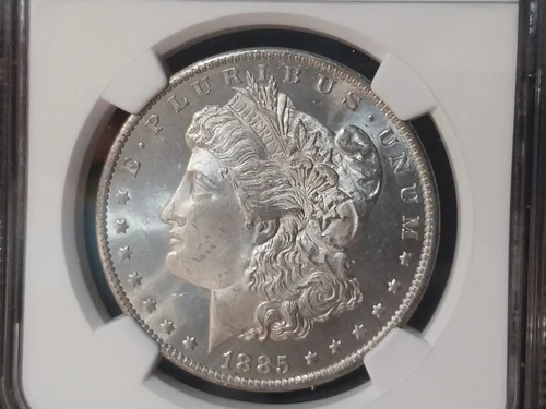 1885-O $1 MORGAN SILVER DOLLAR NGC MS64 GEM 