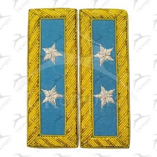 Civil War US Officer Shoulder Boards Major General Two Star Infantry Sky Blue