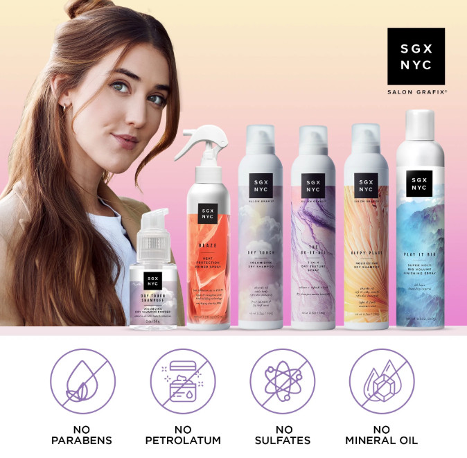 (Pack of 4) SGX NYC Play It Big Volumizing Finishing Hair Spray Super Hold 8.5oz