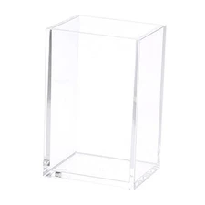 HSYMQ Clear Acrylic Pencil Pen Holder Cup, Clear Makeup Brush Holder, Acrylic 