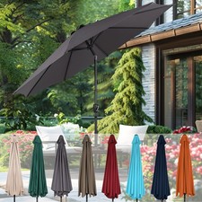3m Large Parasol Umbrella Garden Patio Table Sun Shade Canopy with Crank Tilt