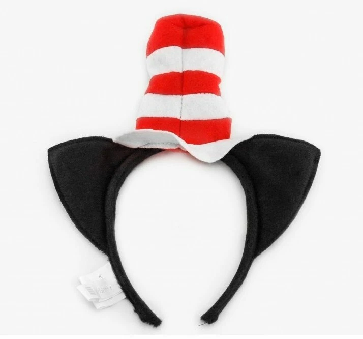 Dr. Seuss Gato en el Sombrero Orejas Disfraz Diadema Niño Adulto Rojo Blanco Econ Mini Foto 3 de 4