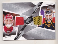 08-09 SPX Dominik Hasek Tomas Vokoun Jersey Winning Combos Red Wings 2008