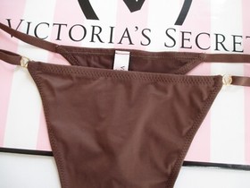 VICTORIA'S SECRET DREAM ANGELS Adjustable Thong Panty VS Brown S M L XL NWT