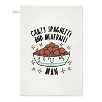 VerrüCkte Spaghetti Und Meatballs Mann Stars Geschirrtuch SpüLlappen Lustig Witz