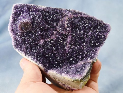 Super Purple Amethyst Geode Cathedral URUGUAY Flat Free Standing 111mm 4.4" 229h - Picture 5 of 17