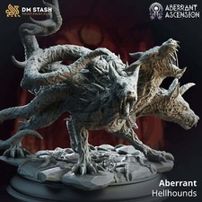 Tabletop RPG Miniature Aberrant Hellhounds - ...
